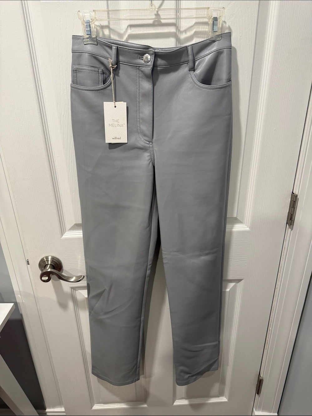 Wilfred Faux Leather The Melina Pants Blue Gray - Picture 2 of 4